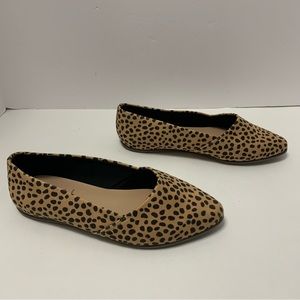 PENNINGTONS wide leopard print ballet flat Addition Elle shoes size 6 wide width